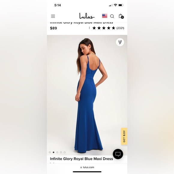 Royal blue bridesmaid/formal dress. Never worn! - Picture 3 of 9